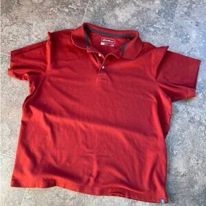 Eddie Bauer Rust 1/4 button polo shirt, Men's size XL